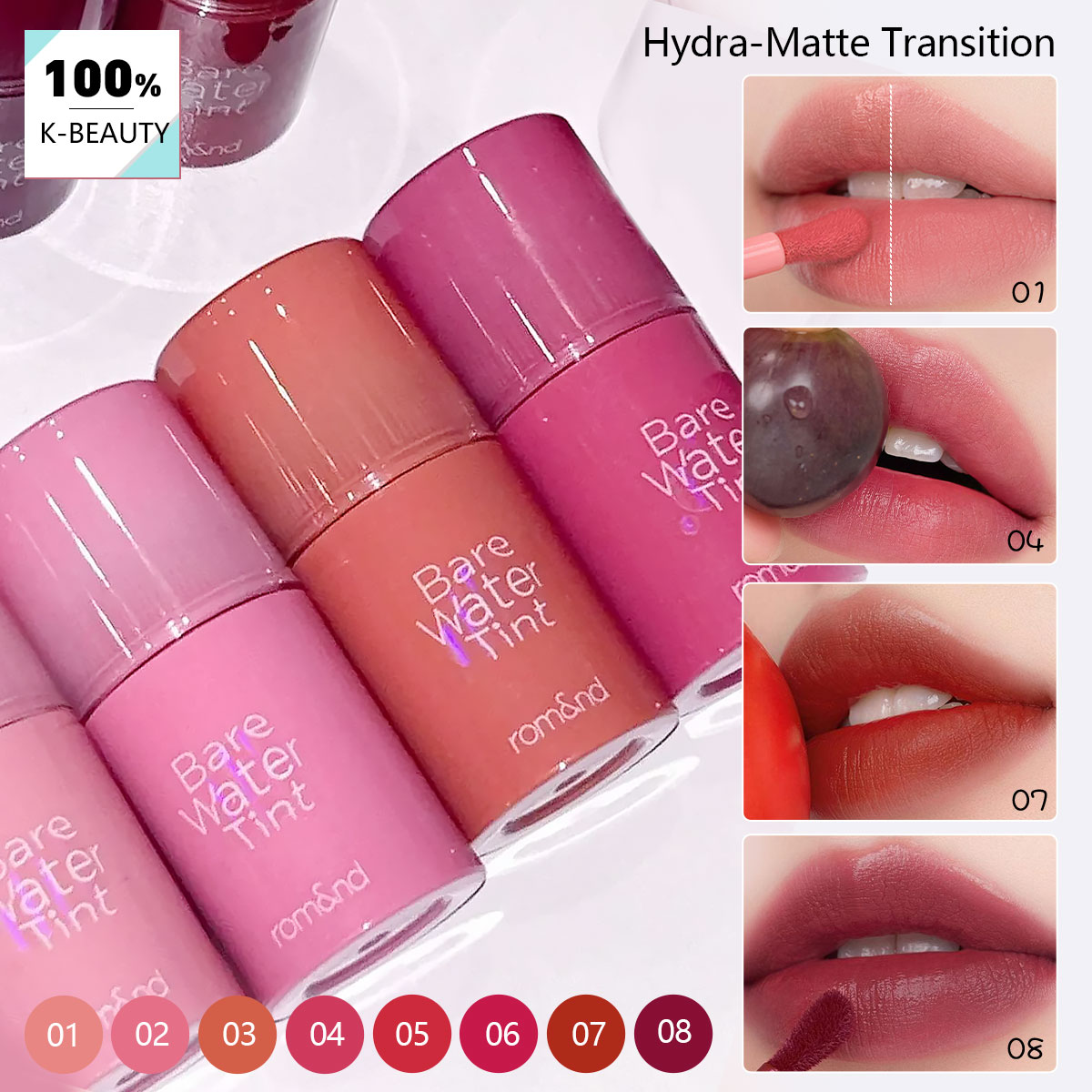rom&nd BARE MOOL TINT,Water-Li - Lip Tint Korean ulasan dan harga