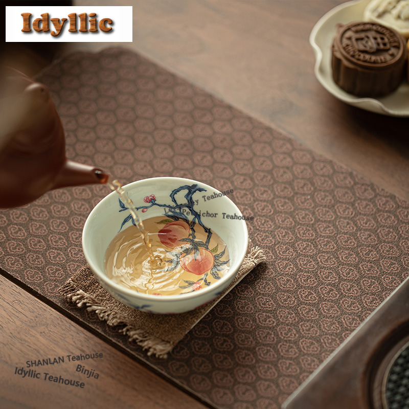 100ml Celadon Longevity Peach  - Celadon Ceramic Cup ulasan dan harga