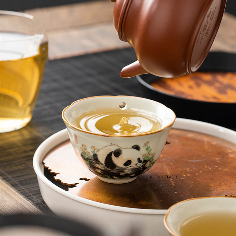 1 Pc Chinese Tradition Ru Kiln - Korean Tea Set ulasan dan harga