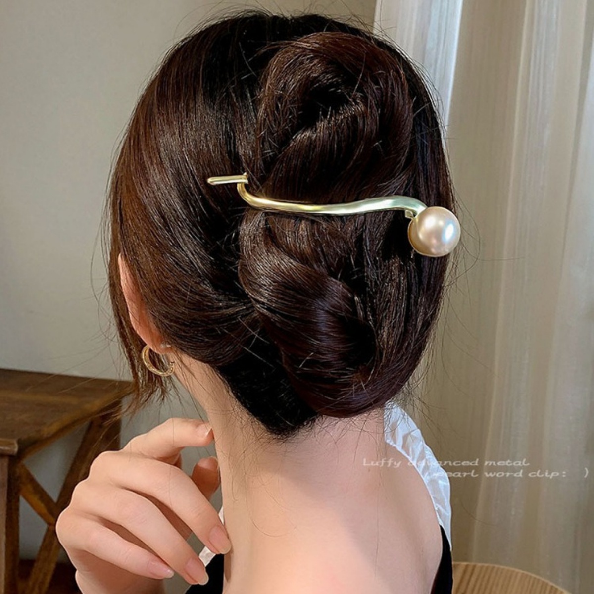 Elegant Glitter Pearl Hair Cli - Korean Women Lifestyle ulasan dan harga