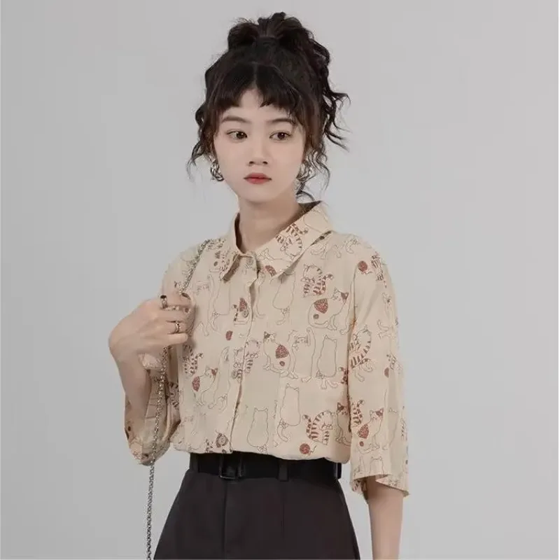 Shirts Women Corduroy Patch Po - Korean Student Lifestyle ulasan dan harga