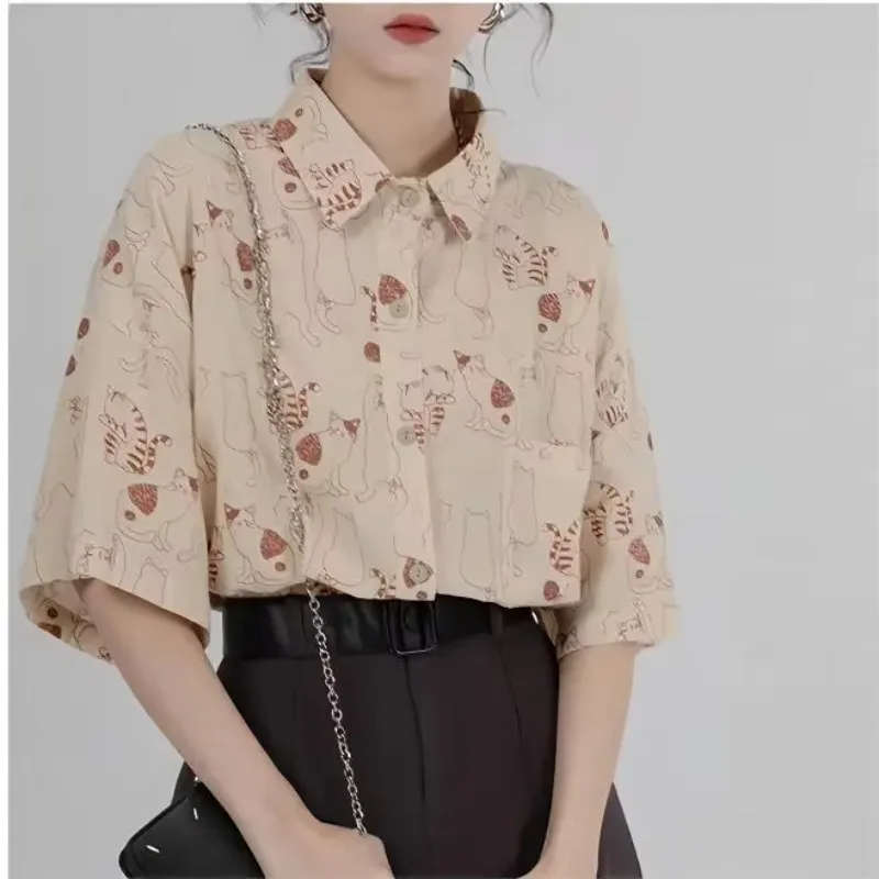 Shirts Women Corduroy Patch Po - Korean Student Lifestyle ulasan dan harga