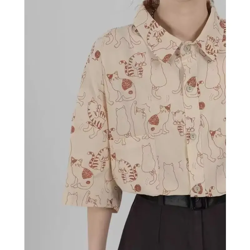 Shirts Women Corduroy Patch Po - Korean Student Lifestyle ulasan dan harga