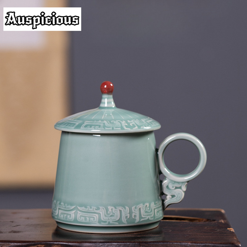 395ml Longquan Celadon Bronze  - Celadon Ceramic Cup ulasan dan harga