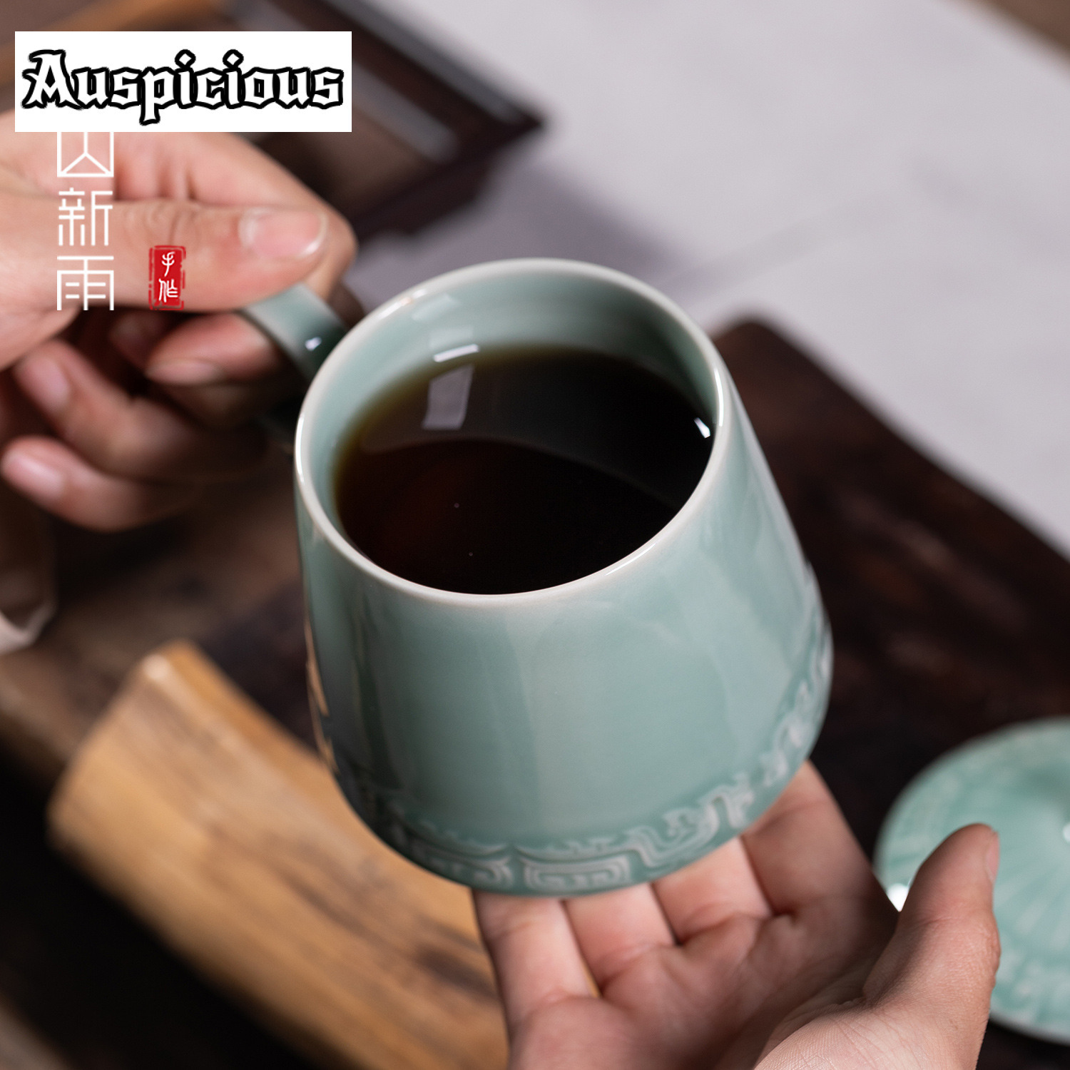 395ml Longquan Celadon Bronze  - Celadon Ceramic Cup ulasan dan harga