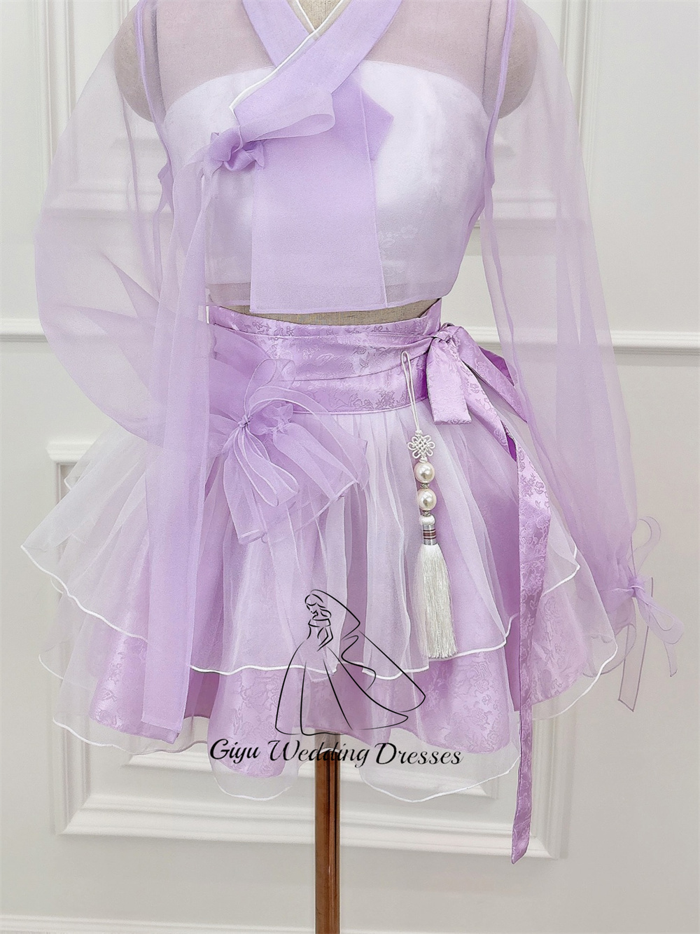 Giyu Purple Hanbok Mini Dress  - Korean Tea Set ulasan dan harga