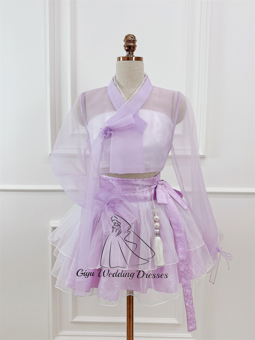 Giyu Purple Hanbok Mini Dress  - Korean Tea Set ulasan dan harga