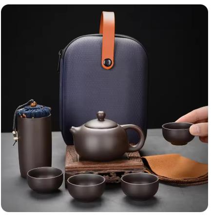 Purple Clay Travel Tea Set Out - Korean Tea Set ulasan dan harga