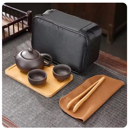 Purple Clay Travel Tea Set Out - Korean Tea Set ulasan dan harga