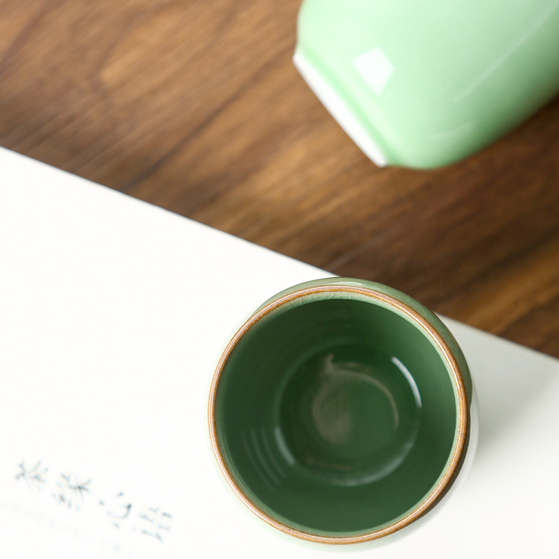 CHANSHOVA-Porcelain Tea Cup Se - Celadon Ceramic Cup ulasan dan harga