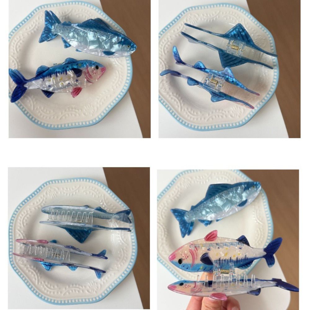 Hairpin Ocean Animal Hair Claw - Korean Women Lifestyle ulasan dan harga