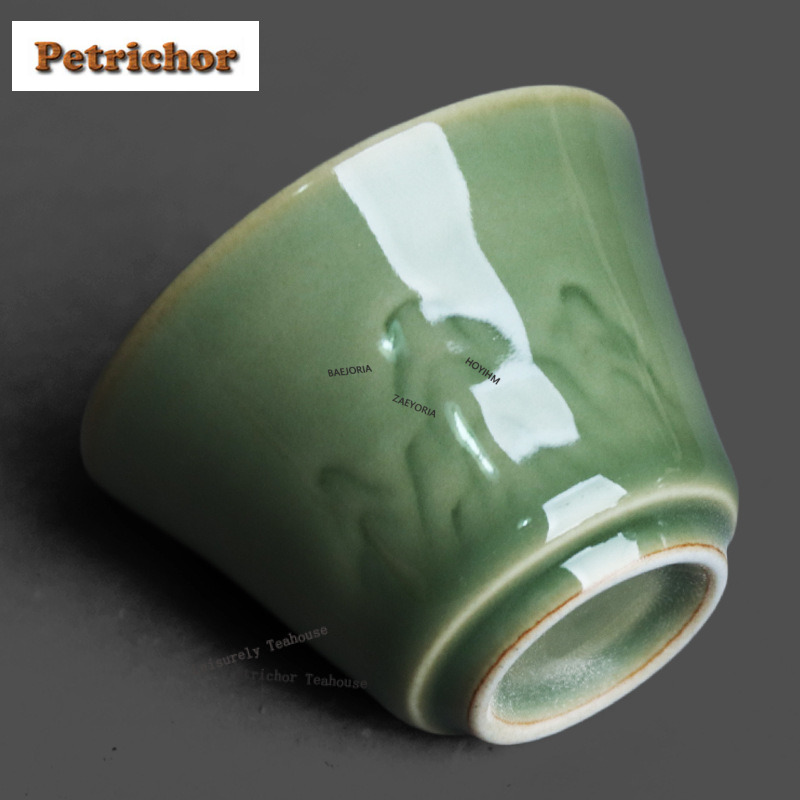 50ml Yue Kiln Celadon Relief T - Celadon Ceramic Cup ulasan dan harga