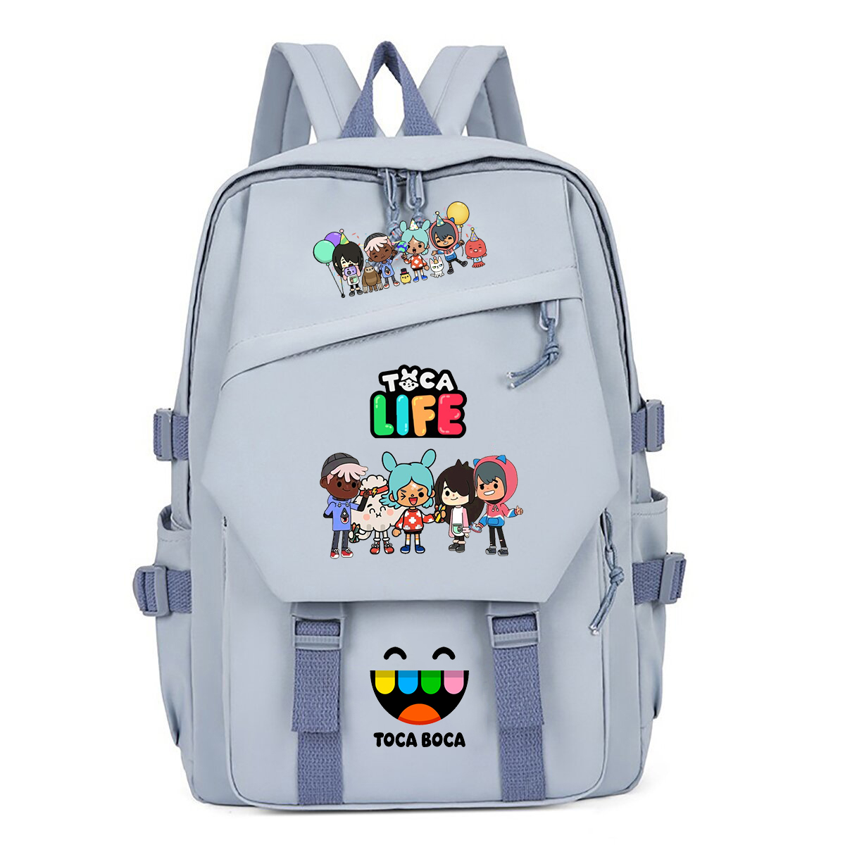 Toca Life World Print Backpack - Korean Women Lifestyle ulasan dan harga