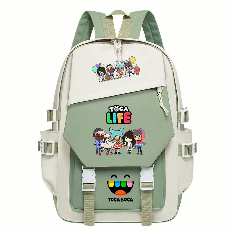 Toca Life World Print Backpack - Korean Women Lifestyle ulasan dan harga