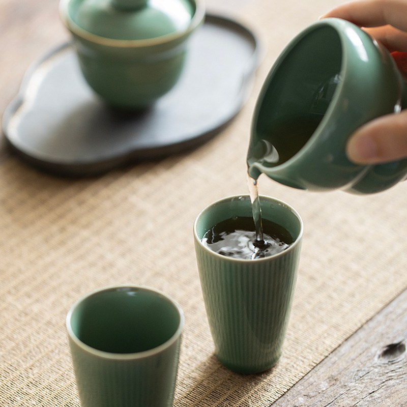 90ML Yue Kiln Celadon Tea Cup  - Celadon Ceramic Cup ulasan dan harga