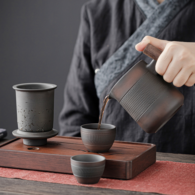 High-end Purple Pottery RetroT - Korean Tea Set ulasan dan harga