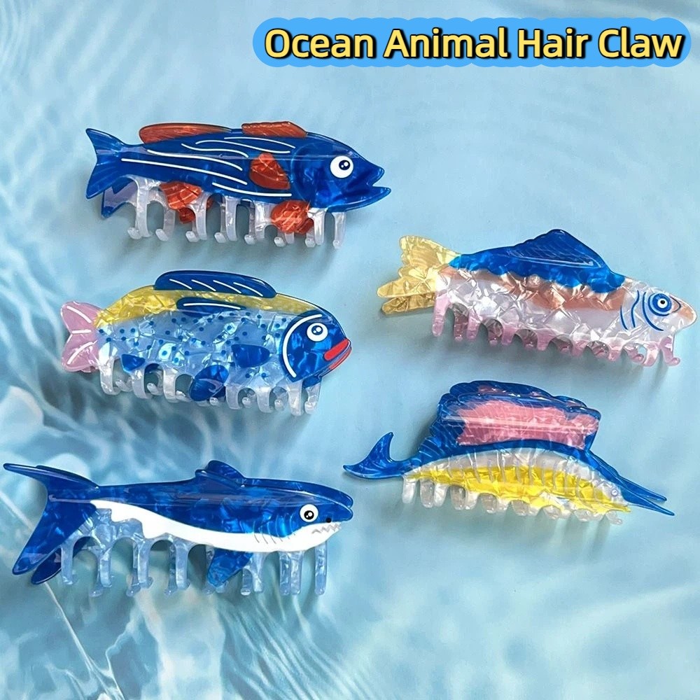 Hairpin Ocean Animal Hair Claw - Korean Women Lifestyle ulasan dan harga