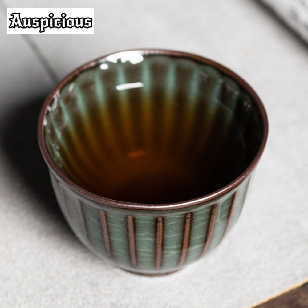 85ml Handmade Ge Kiln Iron Bod - Celadon Ceramic Cup ulasan dan harga