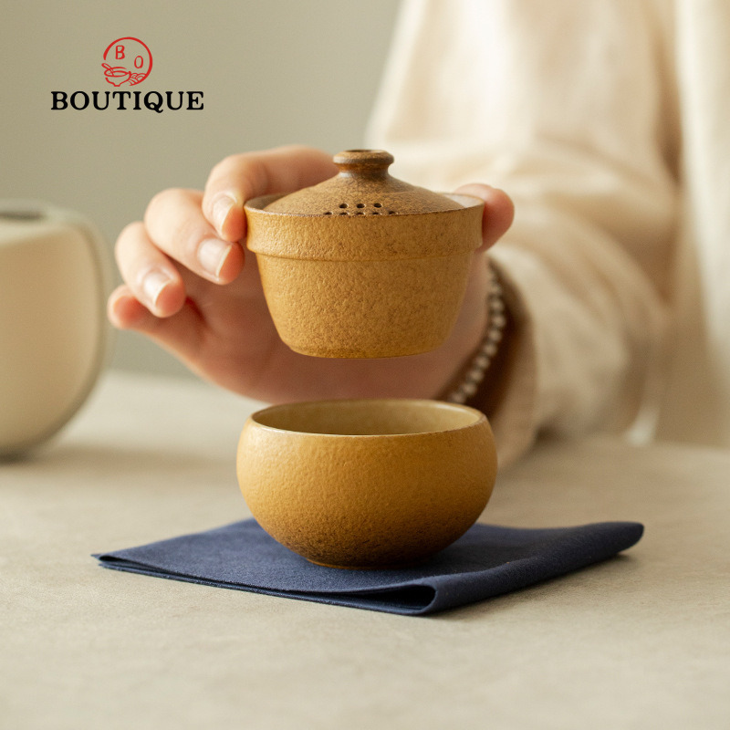 Coarse Pottery Travel Tea Set  - Korean Tea Set ulasan dan harga