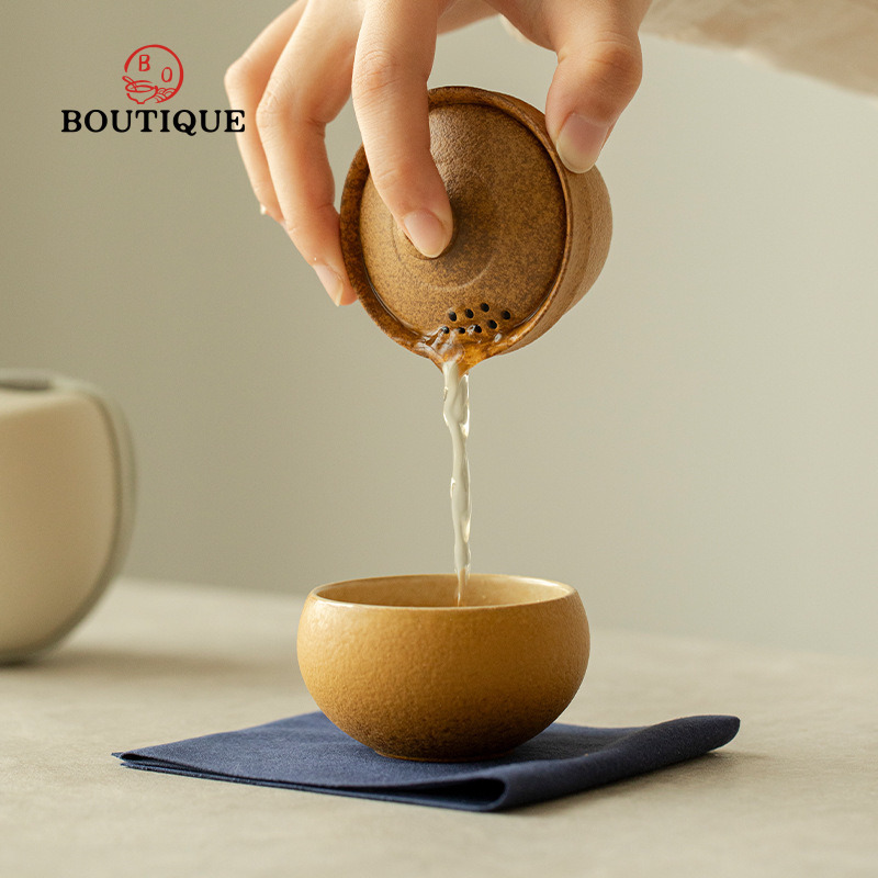 Coarse Pottery Travel Tea Set  - Korean Tea Set ulasan dan harga