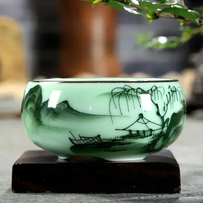 Tea Cup Ceramic  1PC Celadon H - Celadon Ceramic Cup ulasan dan harga