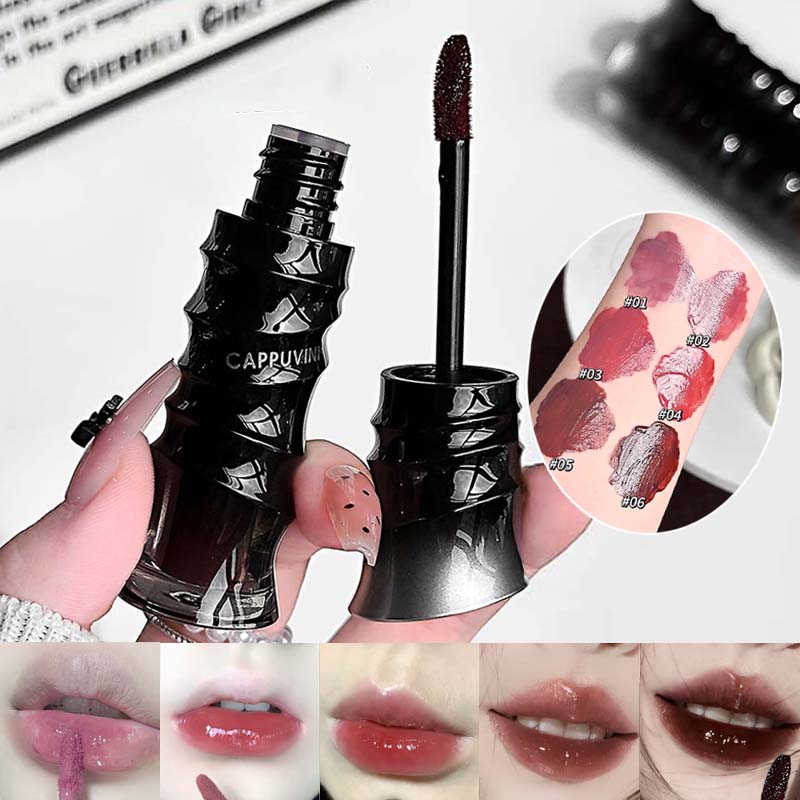 Punk Dark Red Lip Gloss Mirror - Lip Tint Korean ulasan dan harga