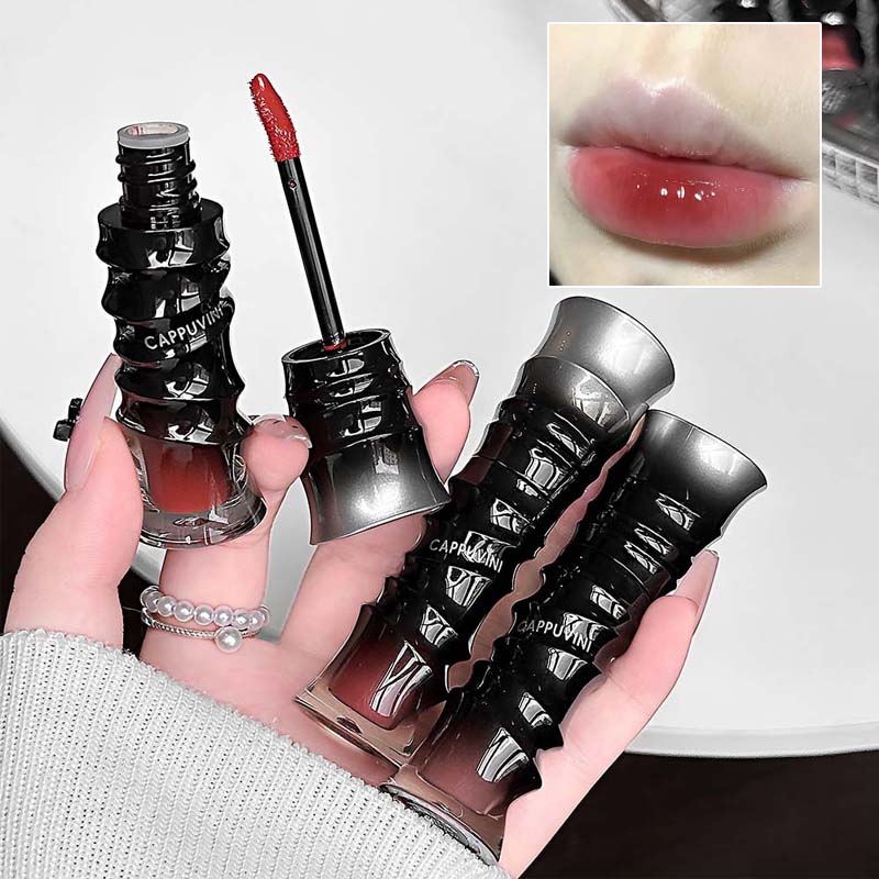 Punk Dark Red Lip Gloss Mirror - Lip Tint Korean ulasan dan harga
