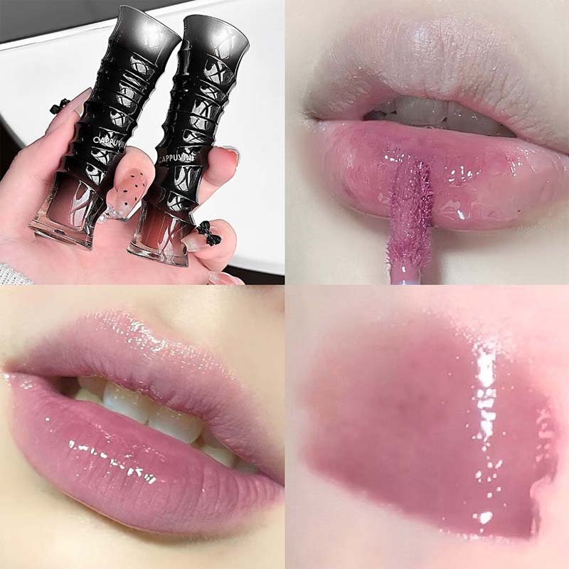 Punk Dark Red Lip Gloss Mirror - Lip Tint Korean ulasan dan harga
