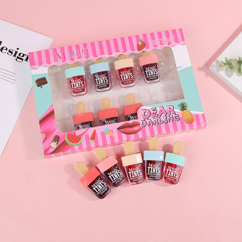12Pcs Korea Fruit Lip Tint Ice - Lip Tint Korean ulasan dan harga