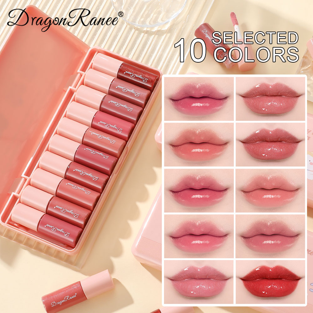 Set of 10 Shimmering Lip Gloss - Lip Tint Korean ulasan dan harga